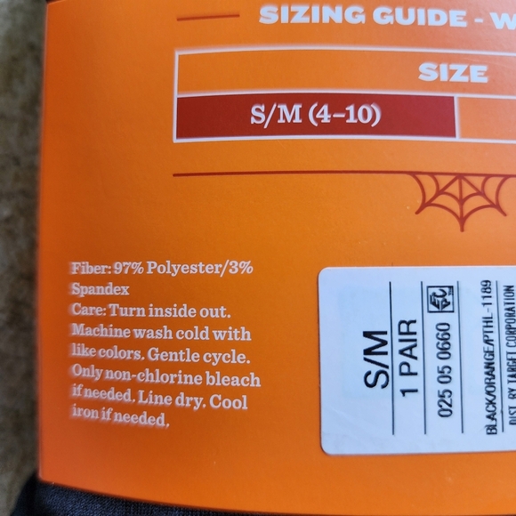 NWT Hyde & Eek! Seamless Fleece Lined Halloween Jack-O-Lantern Black Leggings - Picture 4 of 4